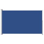 Vidaxl auvent latéral rétractable de patio 220x300 cm bleu