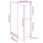 vidaXL Buffets 2 Pièces Gris 31 5x34x75 cm Bois massif de pin