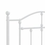 vidaXL Cadre de lit métal avec tête de lit blanc 100x200 cm