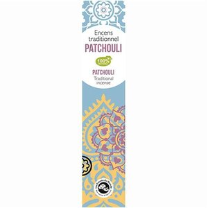 Encens indien au Patchouli 60 bâtonnets 45 min