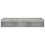 vidaXL Cadre de lit gris béton 90x190 cm