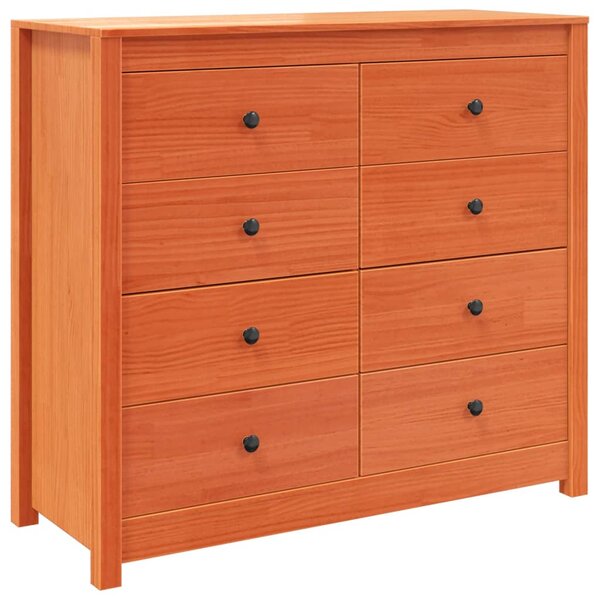 vidaXL Armoire latérale cire marron 100x40x90 cm bois de pin massif
