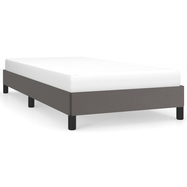 vidaXL Cadre de lit Gris 90x190 cm Similicuir