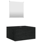vidaXL Ensemble de meubles salle de bain 2 Pièces noir bois d'ingénierie