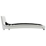 vidaXL Cadre de lit Blanc Similicuir 90x200 cm