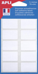Pochette 70 Étiquettes Blanche 32X20