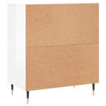 vidaXL Buffets 3 Pièces blanc brillant bois d'ingénierie