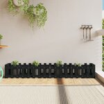 vidaXL Lit surélevé de jardin design de clôture 200x30x30cm pin massif