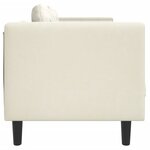 vidaXL Canapé avec coussins 2 places crème velours