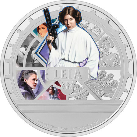 Pièce de monnaie en Argent 10 Dollars g 93.3 (3 oz) Millésime 2023 Star Wars PRINCESS LEIA ORGANA