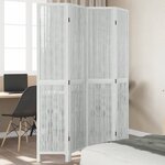 vidaXL Cloison de séparation 4 panneaux blanc bois de paulownia massif