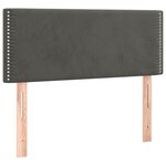 vidaXL Tête de lit à LED Gris foncé 100x5x78/88 cm Velours