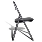 vidaXL Chaises à manger pliables lot de 6 noir similicuir et acier