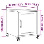 vidaXL Tables de chevet 2 Pièces rose 36x39x43 5 cm acier