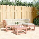 vidaXL Salon de jardin 4 Pièces avec coussins bois massif douglas