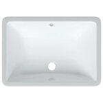 vidaXL Évier salle de bain blanc rectangulaire céramique