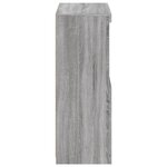 vidaXL Armoire latérale et lumières LED sonoma gris bois d'ingénierie