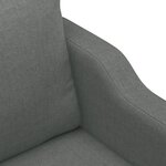 vidaXL Canapé à 2 places Gris foncé 140 cm Tissu