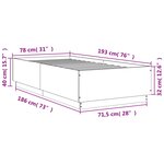vidaXL Cadre de lit avec lumières LED chêne sonoma 75x190 cm