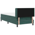 Lit à Ressorts Box avec Matelas Vert Foncé 90x190 cm Velours