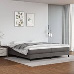vidaXL Cadre de lit Gris 200x200 cm Similicuir