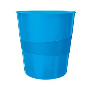 Corbeille à papier Wow capacité 15L polypropylène D29 x H32 4 cm Bleu brillant LEITZ