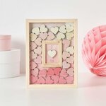 20 coeurs en bois naturel - petit 30 mm