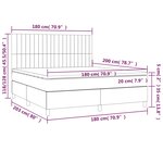 vidaXL Sommier à lattes de lit et matelas Vert foncé 180x200cm Velours