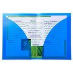 Chemise Double Poche Polypropylène Semi Rigide 4/10e - A4 - Bleu - X 20 - Exacompta