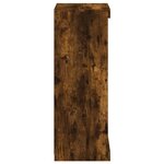 vidaXL Buffet avec lumières LED chêne fumé 41x37x100 cm