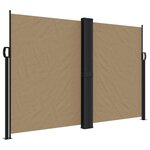 vidaXL Auvent latéral rétractable taupe 160x1200 cm