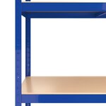 vidaXL Étagères à 5 niveaux 2Pièces Bleu Acier et bois d'ingénierie