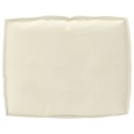 vidaXL Ensemble de coussins de palette de 2 pièces Crème en tissu Oxford