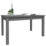 vidaXL Table de jardin gris 82 5x50 5x45 cm bois massif de pin