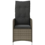 vidaXL Chaises inclinables de jardin lot de 2 et table résine tressée