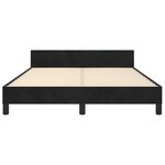 vidaXL Cadre de lit avec tête de lit Noir 140x190 cm Velours