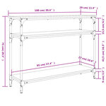 vidaXL Table console noir 100x29x75 cm bois d'ingénierie