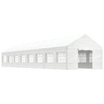 vidaXL Belvédère avec toit blanc 17 84x4 08x3 22 m polyéthylène