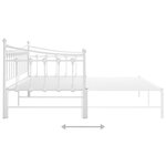 vidaXL Cadre de canapé-lit extensible Blanc Métal 90x200 cm