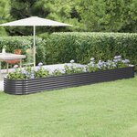 vidaXL Lit surélevé de jardin Acier enduit de poudre Anthracite