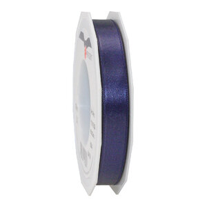 Satin double face 25-m-rouleau 15 mm bleu nuit