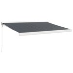 vidaXL Auvent rétractable anthracite 3 5x2 5 m tissu et aluminium