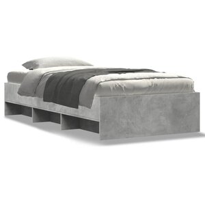 vidaXL Cadre de lit sonoma gris 90x200 cm bois d'ingénierie
