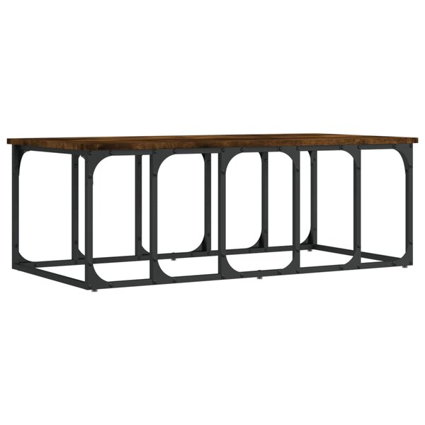 vidaXL Table basse chêne fumé 100x50x35 5 cm bois d'ingénierie