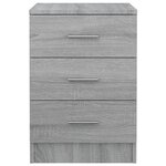 vidaXL Tables de chevet 2 Pièces Sonoma gris 38x35x56cm Bois d'ingénierie