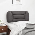 vidaXL Coussin de tête de lit gris 90 cm similicuir