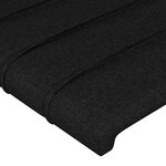 vidaXL Cadre de lit avec tête de lit Noir 100x200 cm Tissu