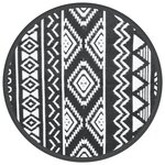 vidaXL Tapis d'extérieur noir Ø200 cm PP