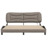vidaXL Cadre de lit avec lumières LED taupe 180x200 cm tissu