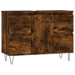 vidaXL Armoire salle de bain chêne fumé 80x33x60cm bois d'ingénierie